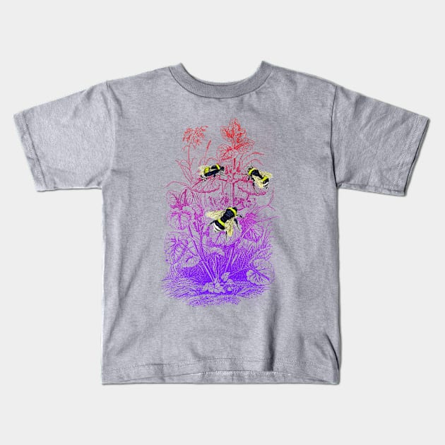 bumblebees Kids T-Shirt by hardcore repertoire